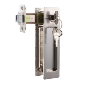 Premium Sliding Door Entrance Set Lock Rectangular SS