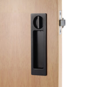 Premium Sliding Door Privacy Set Lock Rectangular BLK