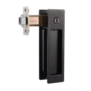 Premium Sliding Door Privacy Set Lock Rectangular BLK