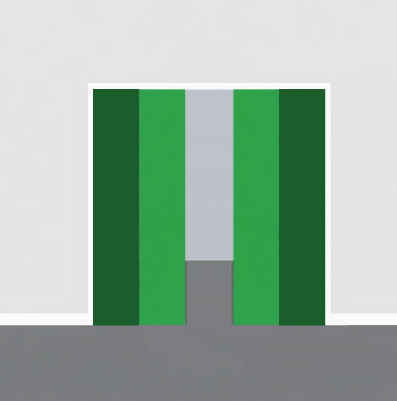 Telescopic (2 doors) doublesided cavity frame