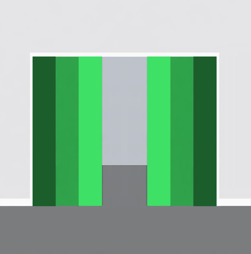 Telescopic (3 doors) doublesided cavity frame